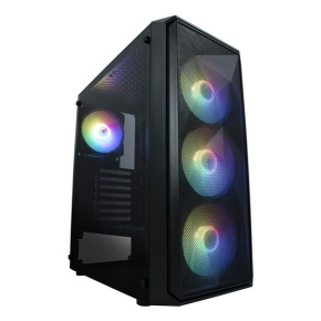 BAZAR - VeinX case ME19A Mid Tower, bez zdroje, 1x USB3.0, 1x USB2.0, 4x 120mm ARGB Fan, 1x ARGB Controller, černá - Poš