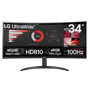 BAZAR - LG MT VA LED 34" 34WR50QK - VA panel, 3440x1440, 2xHDMI, DP, prohnutý - Poškozený obal (Komplet) BAZAR - LG MT VA LED 34" 34WR50QK - VA panel, 3440x1440, 2xHDMI, DP, prohnutý - Poškozený obal (Komplet)