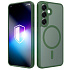 3mk ochranný kryt Misty MagCase Green pro Samsung Galaxy S25