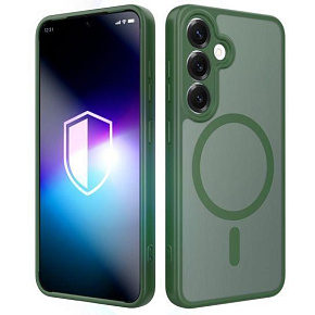 3mk ochranný kryt Misty MagCase Green pro Samsung Galaxy S25 3mk ochranný kryt Misty MagCase Green pro Samsung Galaxy S25