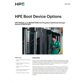 HPE NS204i-u v2 480GB NVMe Hot Plug Boot Optimized Storage Device HPE NS204i-u v2 480GB NVMe Hot Plug Boot Optimized Storage Device