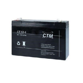 Baterie - CTM CT 6-12 (6V/12Ah - Faston 187), životnost 5let