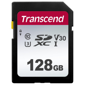 TRANSCEND SDXC karta 128GB 300S, UHS-I U3 V30 (R:100W:25 MB/s)