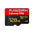 SanDisk micro SDXC Extreme PRO 128GB UHS-I U3 (250R/120W MB/s, UHS-I U3 V30) + adaptér