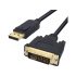 WG Video kabel propojovací DisplayPort (male) to DVI-I Dual Link (male) / 1,8m / black