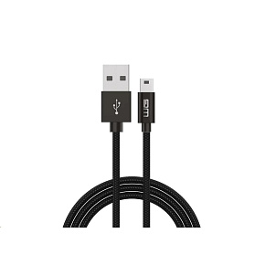 WG - Datový kabel USB Mini-B (5 pins) na USB-A, 3 metry, černá WG - Datový kabel USB Mini-B (5 pins) na USB-A, 3 metry, černá