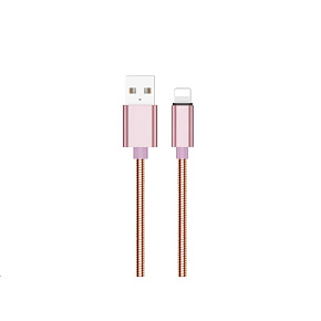 WG - Datový kabel Lightning na USB-A, 1 metr, růžová WG - Datový kabel Lightning na USB-A, 1 metr, růžová