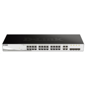 D-Link DGS-1210-28 28-port Gigabit Smart+ Switch, 24x GbE, 4x RJ45/SFP, fanless D-Link DGS-1210-28 28-port Gigabit Smart+ Switch, 24x GbE, 4x RJ45/SFP, fanless