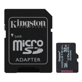 Kingston MicroSDHC karta 32GB Industrial C10 A1 pSLC Card + SD Adapter Kingston MicroSDHC karta 32GB Industrial C10 A1 pSLC Card + SD Adapter