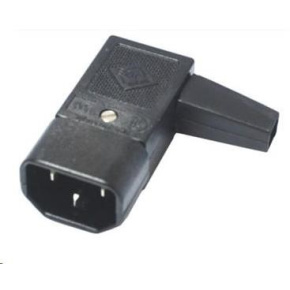 PREMIUMCORD Konektor napájecí 230V na kabel (samec, IEC C14), úhlový PREMIUMCORD Konektor napájecí 230V na kabel (samec, IEC C14), úhlový
