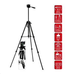 Braun stativ LW 130S (50-135 cm, 850 g, 3-směrná hlava, max.3,5kg, černý) Braun stativ LW 130S (50-135 cm, 850 g, 3-směrná hlava, max.3,5kg, černý)
