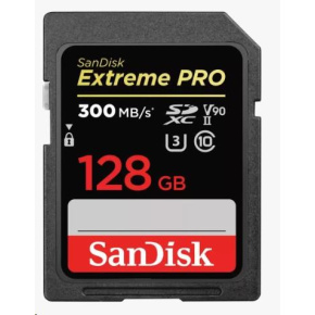 SanDisk SDHC karta 128GB Extreme PRO (300 MB/s, Class 10, UHS-II U3 V90)