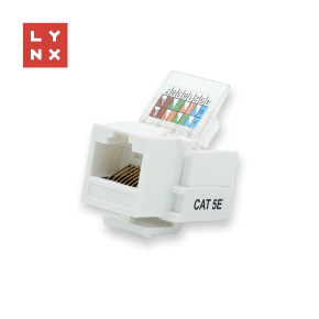 LYNX keystone UTP Cat5e, samozařevácí, 90 stp., bílý LYNX keystone UTP Cat5e, samozařevácí, 90 stp., bílý