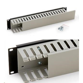 TRITON 19" vyvazovací panel 2U jednostranná plastová lišta, šedá TRITON 19" vyvazovací panel 2U jednostranná plastová lišta, šedá