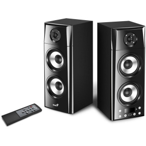 BAZAR - GENIUS reproduktory SP-HF2800 BT/ 2.0/ 60W/ Dřevěné/ Bluetooth/ USB/ dálkové ovládání - Poškozený obal (Komplet)