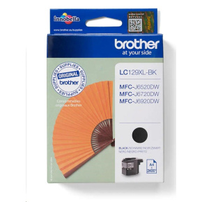 BROTHER INK LC-129XLBK (inkoust black 2400 str., ISO / IEC 24711) POUZE (6520,6920) BROTHER INK LC-129XLBK (inkoust black 2400 str., ISO / IEC 24711) POUZE (6520,6920)