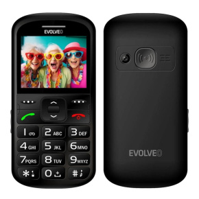 EVOLVEO EasyPhone XS, mobilní telefon pro seniory, černá EVOLVEO EasyPhone XS, mobilní telefon pro seniory, černá