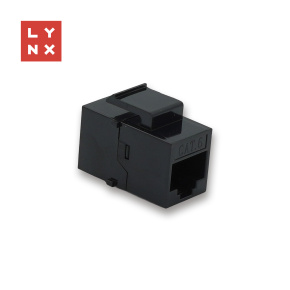 LYNX keystone spojka UTP Cat6, 8P8C, černá LYNX keystone spojka UTP Cat6, 8P8C, černá