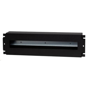 LEXI-Net 19" jističová DIN lišta 3U, 22 modulů, černá