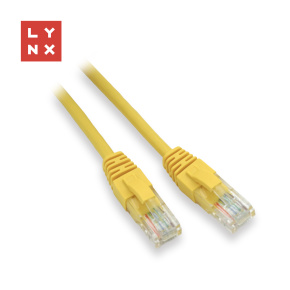 LYNX UTP patch kabel Cat5e, PVC, CCA, 0,3m, žlutý (balení obsahuje 10ks) LYNX UTP patch kabel Cat5e, PVC, CCA, 0,3m, žlutý (balení obsahuje 10ks)