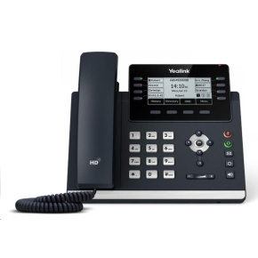 Yealink SIP-T43U IP telefon, 3,7" 360x160 grafický, 2x RJ45 10/100/1000, PoE, 12x SIP, 2x USB, bez adaptéru Yealink SIP-T43U IP telefon, 3,7" 360x160 grafický, 2x RJ45 10/100/1000, PoE, 12x SIP, 2x USB, bez adaptéru