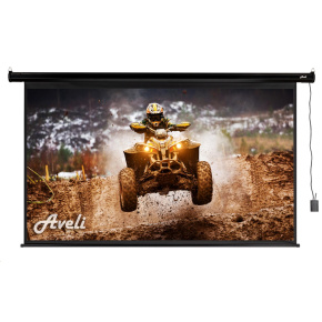 Elektrické projekční plátno AVELI, 204x115 (16:9) 92", černý tubus Elektrické projekční plátno AVELI, 204x115 (16:9) 92", černý tubus