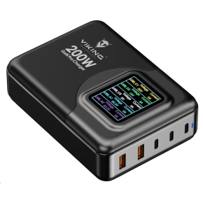 Viking nabíječka USB GaN 200W PD Pro Viking nabíječka USB GaN 200W PD Pro