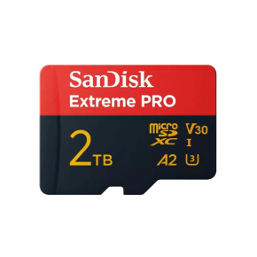 SanDisk micro SDXC karta 2TB Extreme PRO (250 MB/s A2 UHS-I U3 V30) + adaptér SanDisk micro SDXC karta 2TB Extreme PRO (250 MB/s A2 UHS-I U3 V30) + adaptér