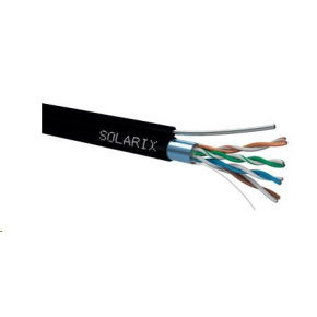 Instalační kabel Solarix venkovní FTP, Cat5E, drát, PE, samonosný, cívka 305m SXKD-5E-FTP-PE-SAM Instalační kabel Solarix venkovní FTP, Cat5E, drát, PE, samonosný, cívka 305m SXKD-5E-FTP-PE-SAM