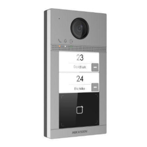 HIKVISION DS-KV8213-WME1(B)/Flush, IP dveřní interkom 2-tlač., čtečka karet, 2MPx kamera, WiFi, zápustný HIKVISION DS-KV8213-WME1(B)/Flush, IP dveřní interkom 2-tlač., čtečka karet, 2MPx kamera, WiFi, zápustný
