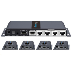 PREMIUMCORD HDMI 1-4 splitter+extender po CAT6/6a/7, FULL HD, 3D PREMIUMCORD HDMI 1-4 splitter+extender po CAT6/6a/7, FULL HD, 3D