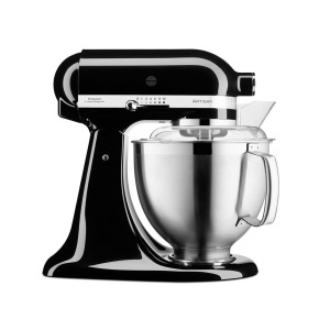 KitchenAid Artisan 5KSM185PSEMS Kuchyňský robot - 10 rychlostí, planetární systém, celokovová konstrukce, lesklá černá