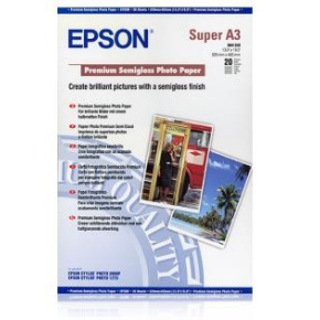 EPSON Paper A3 - Premium Semigloss Photo Paper, DIN A3+, 250g/m2, 20 Sheets