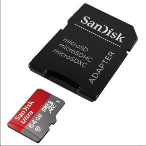 SanDisk MicroSDHC karta 32GB Ultra (100MB/s, Class 10, Android) + adaptér