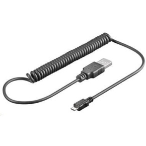 PREMIUMCORD Kabel USB 2.0 A - Micro B propojovací 1m, kroucený (M/M)