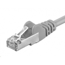 PREMIUMCORD Patch kabel CAT.6 F/UTP, RJ45-RJ45, AWG 26 1m šedá