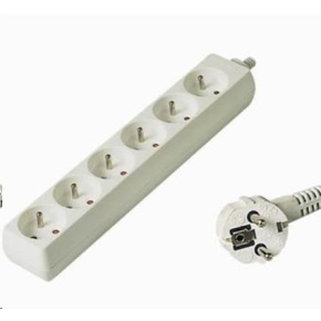 PREMIUMCORD Prodlužovací přívod 230V 2m 6 zásuvek PREMIUMCORD Prodlužovací přívod 230V 2m 6 zásuvek