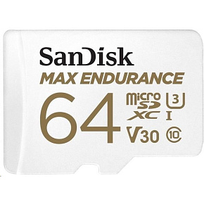 SanDisk MicroSDHC karta 64GB MAX Endurance + adaptér, 30,000 hodin SanDisk MicroSDHC karta 64GB MAX Endurance + adaptér, 30,000 hodin