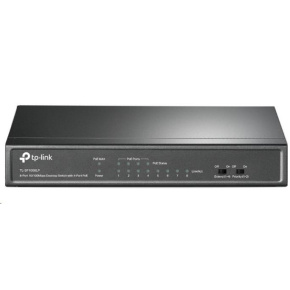 TP-Link switch TL-SF1008LP, 8x 10/100Mb/s, Ports 1-4 PoE 41W, fanless