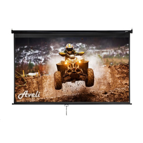 Nástěnné projekční plátno AVELI, 204x115cm (16:9) 92", černý tubus Nástěnné projekční plátno AVELI, 204x115cm (16:9) 92", černý tubus