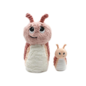 Plyšový šnek - máma s miminkem, růžová Plyšový šnek - máma s miminkem, růžová