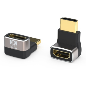 PREMIUMCORD Adaptér spojka 8K HDMI A - HDMI A, F/M, zahnutá do pravého úhlu 90° PREMIUMCORD Adaptér spojka 8K HDMI A - HDMI A, F/M, zahnutá do pravého úhlu 90°