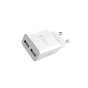 WG - Síťová nabíječka 2x USB-A 2,4A , white WG - Síťová nabíječka 2x USB-A 2,4A , white