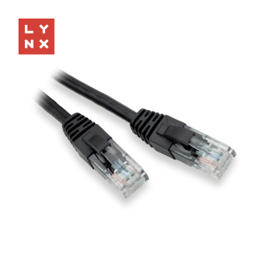 LYNX UTP patch kabel Cat5e, PVC, CCA, 10m, černý LYNX UTP patch kabel Cat5e, PVC, CCA, 10m, černý