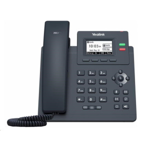 BAZAR - Yealink SIP-T31G IP telefon, 2,3" 132x64 grafický, 2x RJ45 10/100/1000, PoE, 2x SIP, adaptér - POŠKOZENÝ OBAL