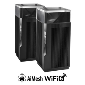 ASUS ZenWiFi Pro ET12 2-pack Wireless AXE11000 Tri-band Mesh WiFi 6E System, 2.5G WAN/LAN