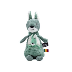 Plyšový klokan - máma s miminkem, Zelená Plyšový klokan - máma s miminkem, Zelená