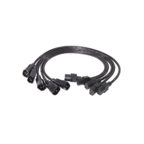 APC Power Cord Kit, 10A, 100-230V, 2', (5) C13 to C14 APC Power Cord Kit, 10A, 100-230V, 2', (5) C13 to C14