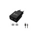 WG - Síťová nabíječka 2x USB-A 2,4A , Smart IC + kabel USB-A na Type-C, black