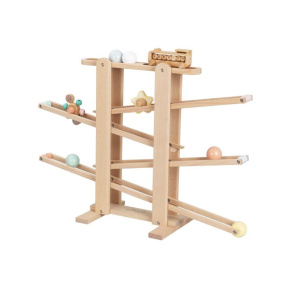 Dřevěná kuličková dráha XL s vláčkem ZDARMA - smontovaná Dřevěná kuličková dráha XL s vláčkem ZDARMA - smontovaná